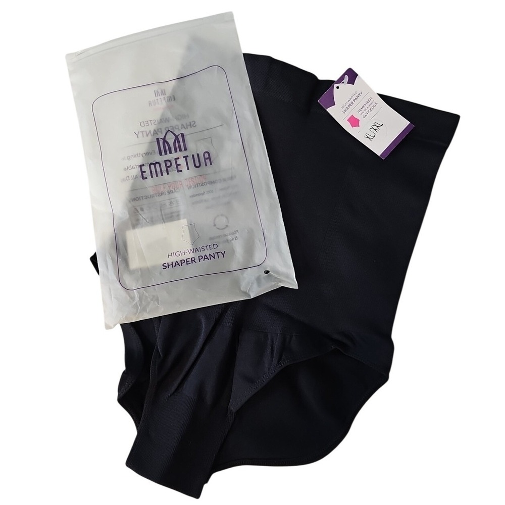 Empetua High Waisted Shaper Panty Black Tummy Control Shapewear XL/XXL NEW